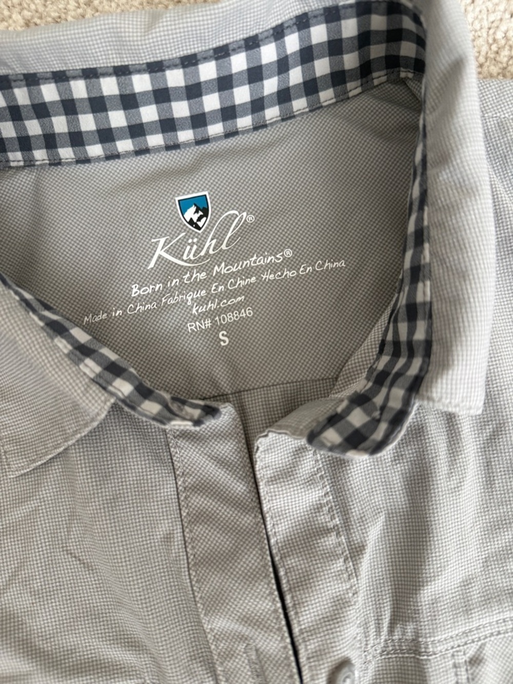 Kuhl Sojourn Women's Long Sleeve Button Down Outdoor Shirt Light Grey - Picture 3 of 9